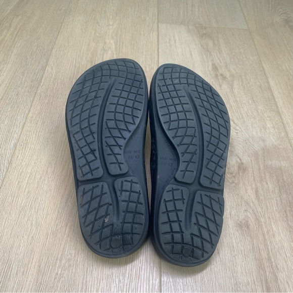 OOFOS Mens OOAHH Recovery Slide Sandal Black Size 10 - Picture 6 of 6